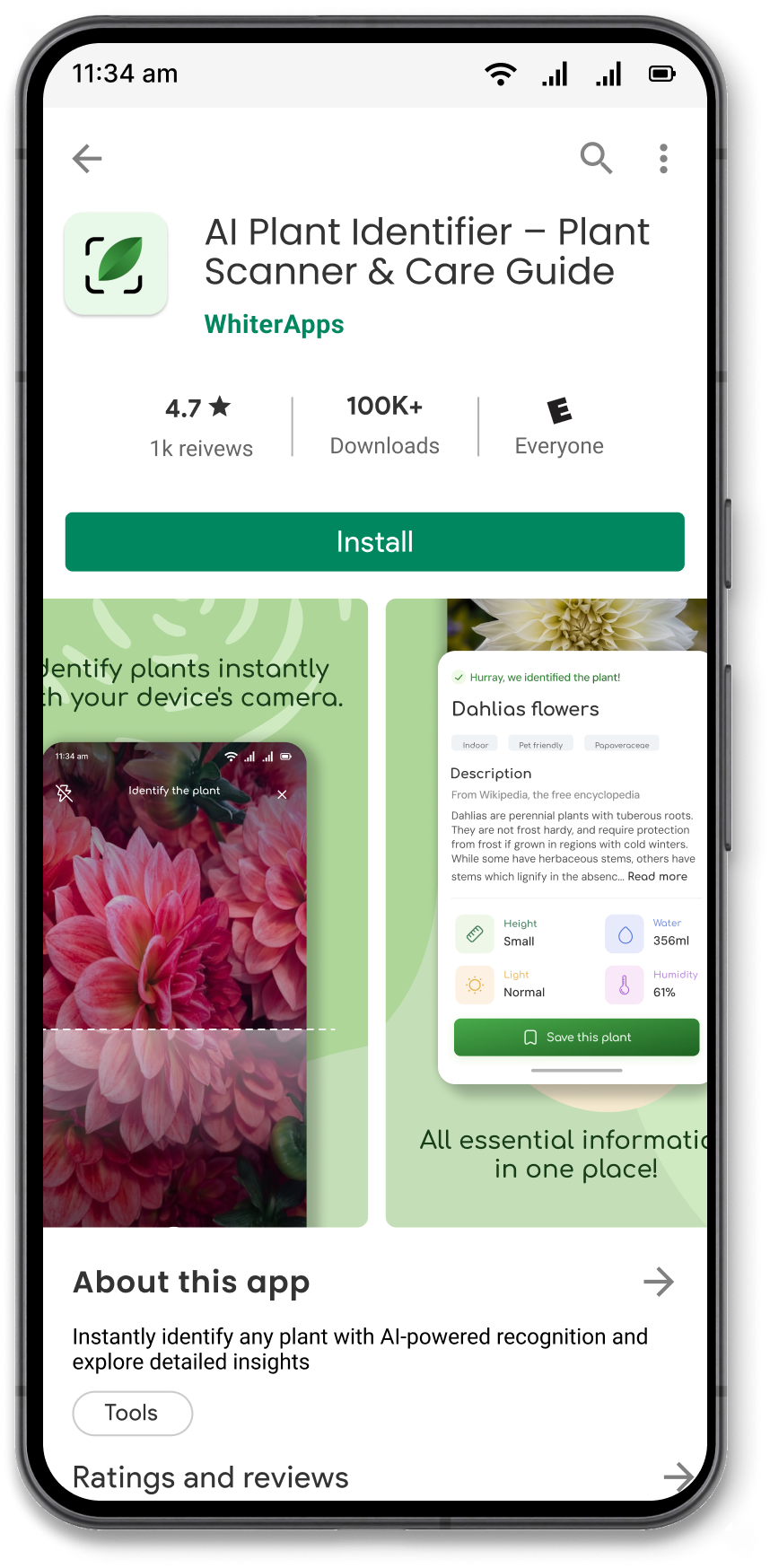 AI Plant Identifier - Mockup