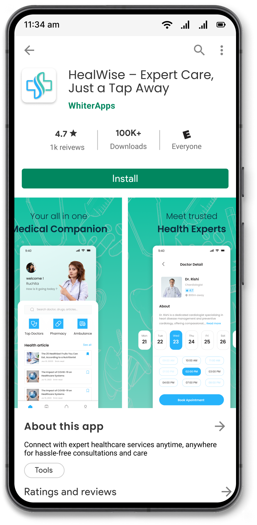 HealWise - Mockup